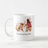 Custom Dog Mom of Cute Australian Shepherd  コーヒーマグカップ (左)