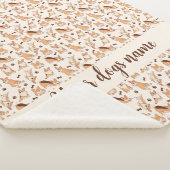 Custom Dog Name Cozy Fleece Blanket Corgi Pattern シェルパブランケット (3/4)