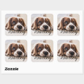 Custom Dog Name Design – Personalized Dog Lover Gi スクエアシール (シート)