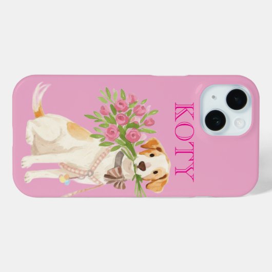 Custom Dog Name Phone Case Case-Mate iPhoneケース (裏面 (横))