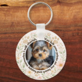 Custom Dog Paw Prints Memorial キーホルダー (正面)