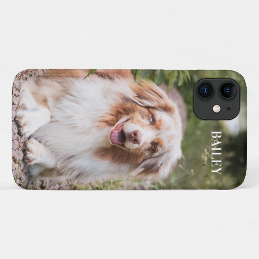 Custom Dog Photo and Name Personalized Pet Case-Mate iPhoneケース (裏面(横))