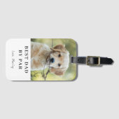 Custom Dog Photo Best Dad By Par Personalized ラゲッジタグ (正面横)