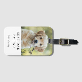 Custom Dog Photo Best Dad By Par Personalized ラゲッジタグ