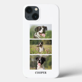 Custom Dog Photo Collage Monogram Personalized iPhone 13ケース