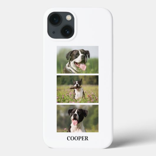 Custom Dog Photo Collage Monogram Personalized Case-Mate iPhoneケース (裏面)