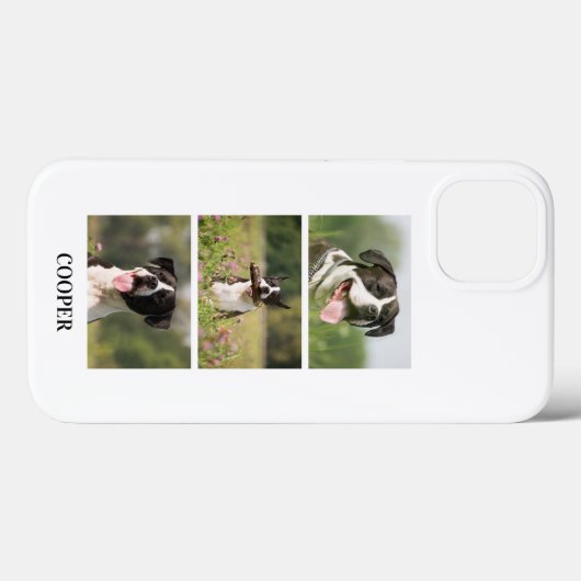 Custom Dog Photo Collage Monogram Personalized Case-Mate iPhoneケース (裏面 (横))