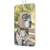 Custom Dog Photo Cool Pet Name カーエアーフレッシュナー (左)