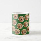 Custom Dog Photo | Cute Personalized Green コーヒーマグカップ (中央)