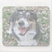 Custom Dog Photo Cute Pet 2026 Calendar Magnet マウスパッド (正面)