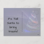 Custom Dog Photo Funny Holiday Postcard シーズンポストカード (裏面)