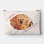 Custom Dog Photo Milk Beige Poodle Mom Gift Pouch アクセサリーポーチ (裏面)