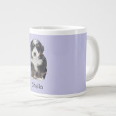 Custom Dog Photo – Misty Lilac with Pet Name -  ジャンボコーヒーマグカップ (正面右)