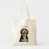 Custom Dog Photo & Name Personalized Doodle Mom トートバッグ (正面)