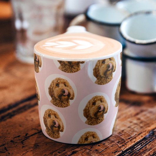 Custom Dog Photo Pattern– Cute Valentine Pet  エスプレッソカップ