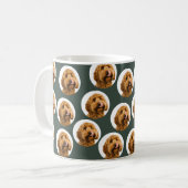Custom Dog Photo | Personalized Pet Face コーヒーマグカップ (正面左)