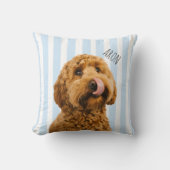 Custom Dog Photo Personalized Pet Name クッション (正面)