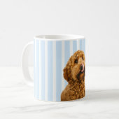 Custom Dog Photo | Personalized Pet Name コーヒーマグカップ (正面左)