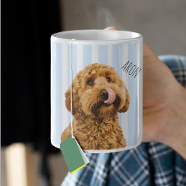 Custom Dog Photo | Personalized Pet Name コーヒーマグカップ