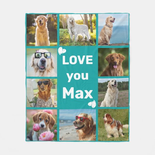 Custom Dog Photo Pet Gift for Dog Lovers フリースブランケット (正面)