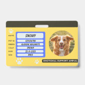 Custom Dog Photo Pet ID Card Badge バッジ (正面)