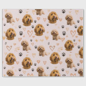Custom Dog Photo Pink – Valentine’s Day  ラッピングペーパー (フラット)