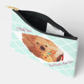 Custom Dog Photo Pouch | Best Poodle Mom Ever Gift アクセサリーポーチ (見開き)