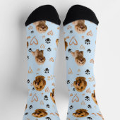 Custom Dog Photo – Valentine Gift for Dog Lover ソックス (上部)