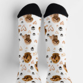 Custom Dog Photo – Valentine Gift for Dog Lover ソックス (上部)
