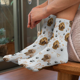 Custom Dog Photo – Valentine Gift for Dog Lover ソックス