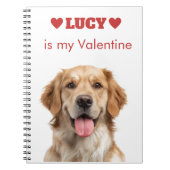 Custom Dog Photo Valentine's Day Notebook ノートブック (正面)