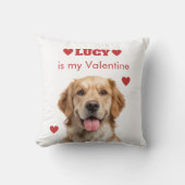 Custom Dog Photo Valentine's Day Pillow クッション (正面)