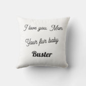 Custom Dog Picture Dog Mom クッション (裏面)