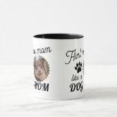 Custom Dog Picture Dog Mom マグカップ (中央)