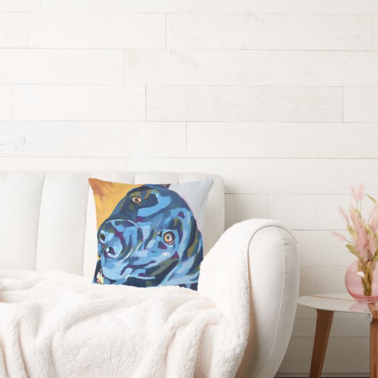 Custom Dog Portrait - Forever Loved Pet Gift クッション (ソファ)