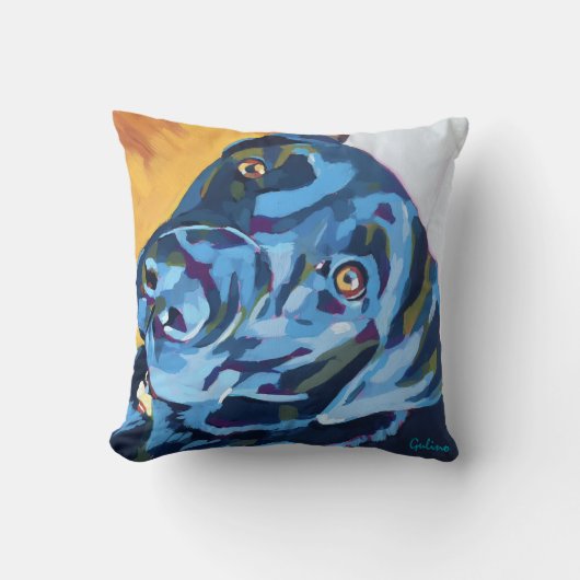 Custom Dog Portrait - Forever Loved Pet Gift クッション (正面)