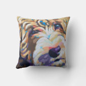 Custom Dog Portrait Painting - Forever Loved Pet クッション (裏面)