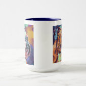 Custom Dog Portrait Painting -Forever Loved Pet マグカップ (中央)