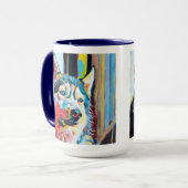 Custom Dog Portrait Painting - Forever Loved Pet マグカップ (正面左)