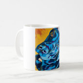 Custom Dog Portrait Painting - Labrador Lover Gift コーヒーマグカップ (正面左)
