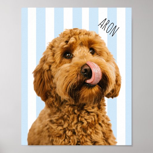 Custom Dog Portrait | Personalized Pet Photo ポスター (正面)