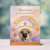 Custom Dog Sympathy Gift | Scan to Play Music アクリルサイン (ニュートラル)