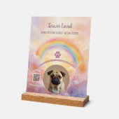 Custom Dog Sympathy Gift | Scan to Play Music アクリルサイン (傾斜)