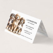 Custom Dog Trainer QR Code Folded Business Card 名刺 (正面)