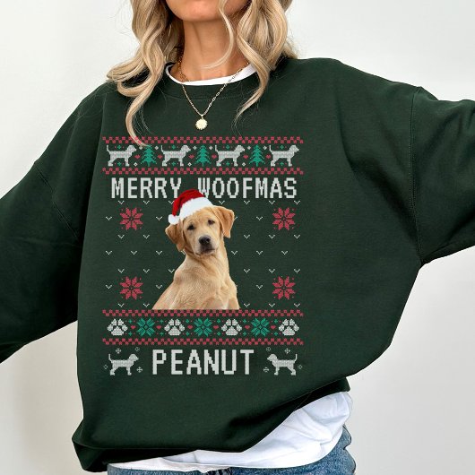Custom Dog Ugly Christmas Sweatshirt with Photo スウェットシャツ