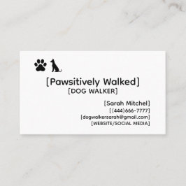 Custom Dog Walker and Dog Groomer Business Cards 名刺