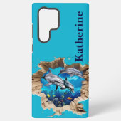 Custom Dolphin Design - Gift for Kids and Adults Samsung Galaxyケース (裏面)