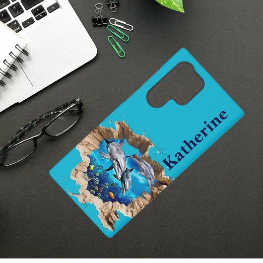 Custom Dolphin Design - Gift for Kids and Adults Samsung Galaxyケース