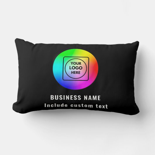 Custom Double-Sided Company Logo Lumbar Pillow ランバークッション (正面)