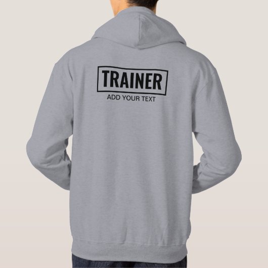 Custom Double Sided Design Print Mens Trainer Grey パーカ (裏面)